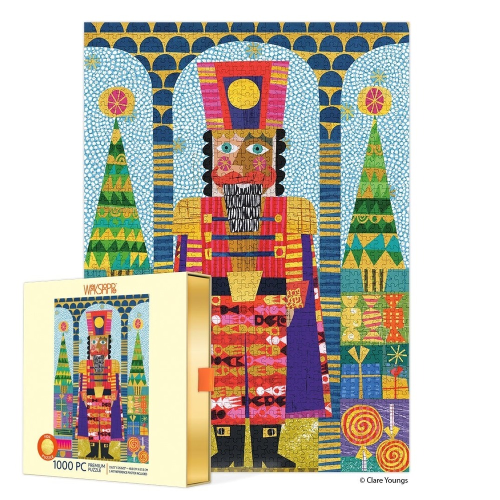 Werkshoppe Festive Nutcracker Gold Foil 1000 Piece Jigsaw Puzzle NEW